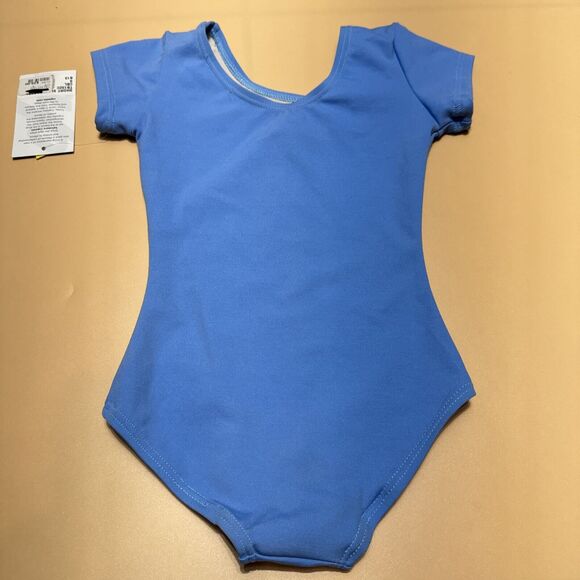 NWT Capezio Leotard Girls Small Blue Short Sleeve Dance, Gymnastics, Ballet - Picture 6 of 13